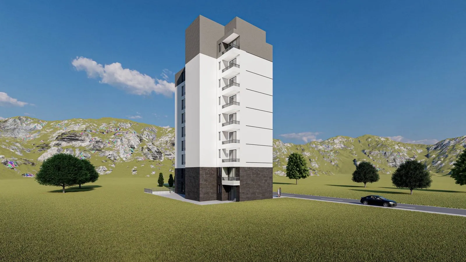 New modern building in Bar with apartments from 44.50m2 to 80.40m2